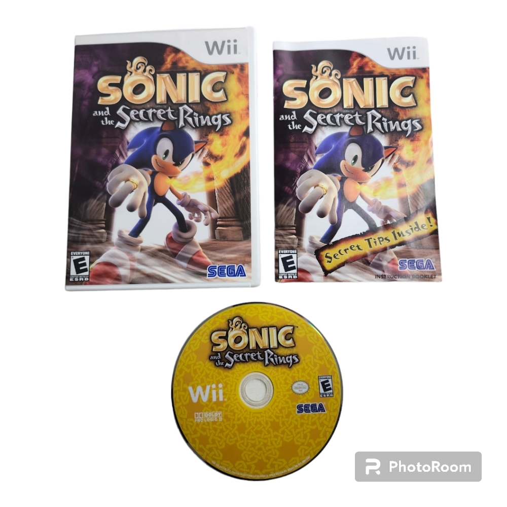 Sonic and the Secret Rings (Nintendo Wii, 2007) Complete w/ Manual - Tested
